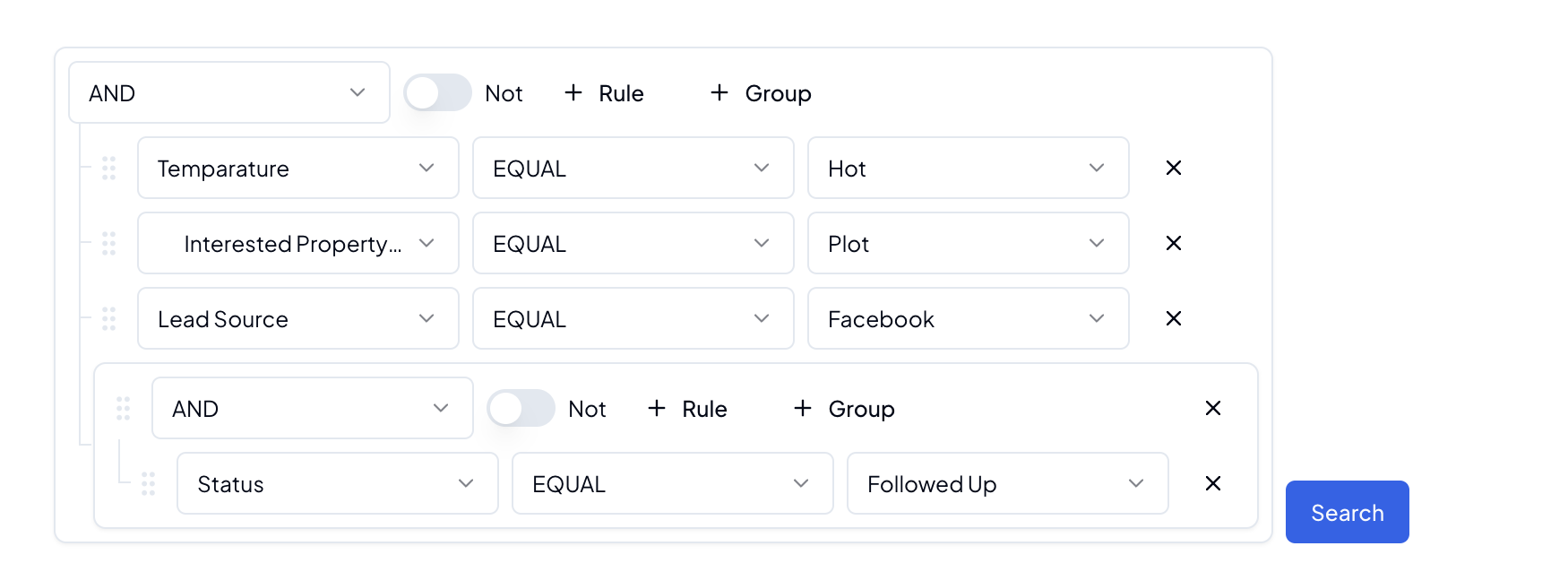 Advanced Search Interface