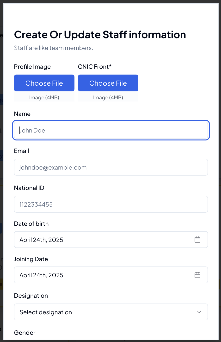 Staff Onboarding Process