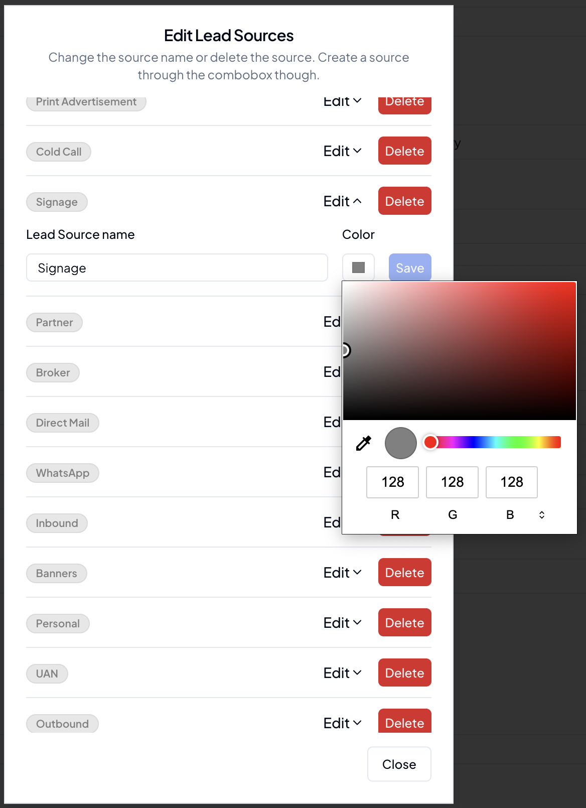 Lead Sources Dashboard