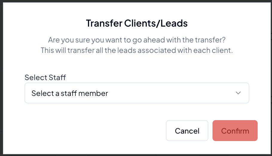 Lead Transfer Interface